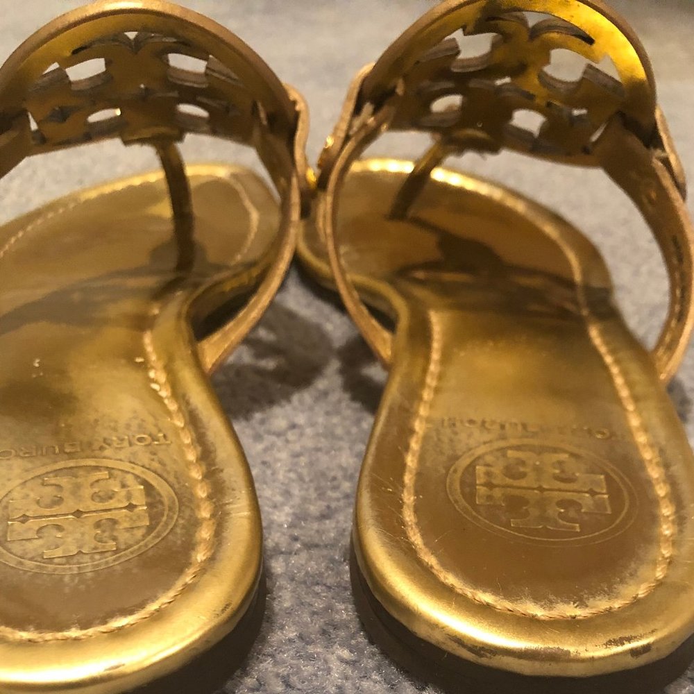 Tory Burch Miller Thong Gold Size 7M